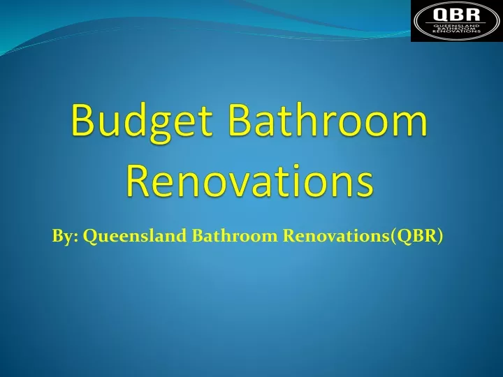 budget bathroom renovations