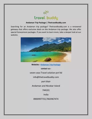 andaman trip package thetravelbuddy com