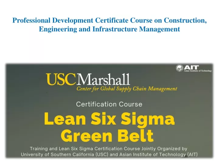 professional development certificate course