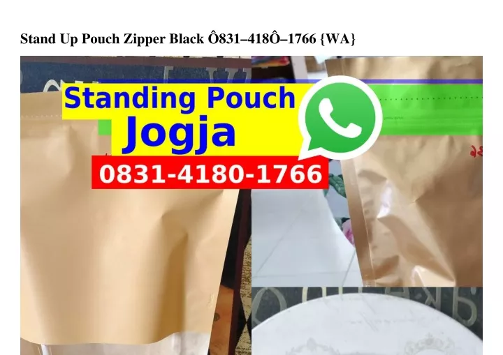 stand up pouch zipper black 831 418 1766 wa