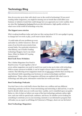 technology blog