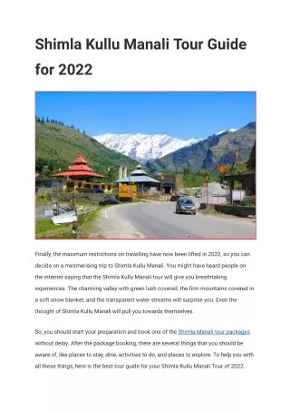 shimla-kullu-manali-tour-guide-for-2022