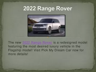 2022 range rover