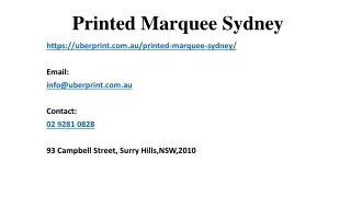 printed marquee sydney