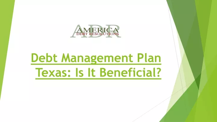 debt management plan texas is it beneficial