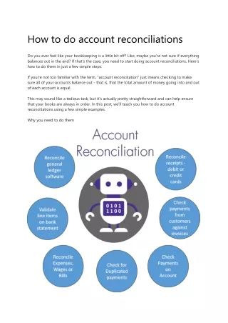 how to do account reconciliations