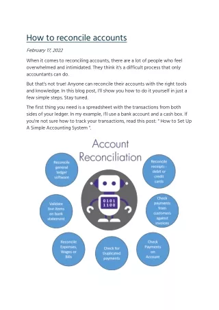 how to reconcile accounts