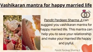 100% proven Vashikaran mantra for happy married life
