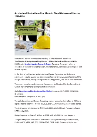 architectural design consulting market global