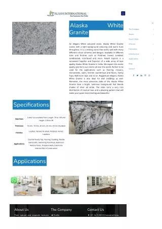 Best quality Alaska White Granite for your space