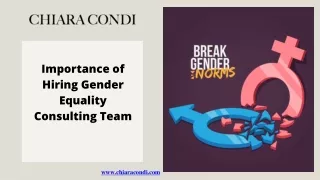 Importance of Hiring Gender Equality Consulting Team