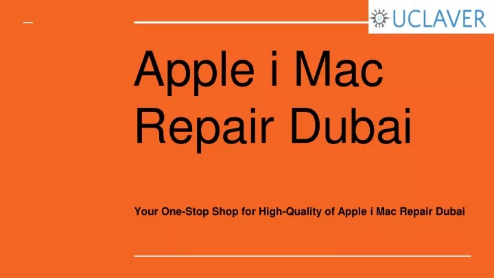 apple i mac repair dubai