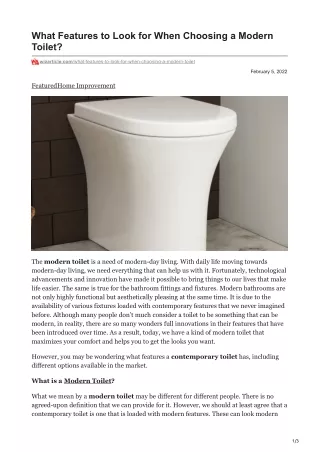 what features to look for when choosing a modern