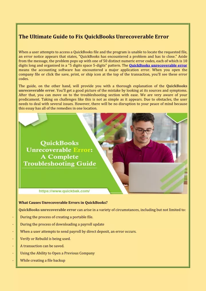 the ultimate guide to fix quickbooks