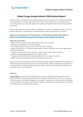 global forage analysis market