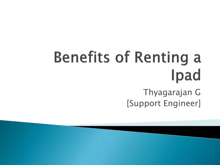 benefits of renting a ipad