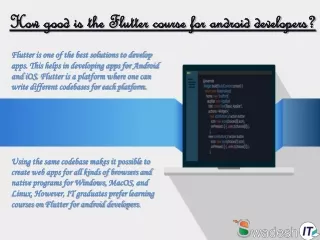 how good is the flutter course for android
