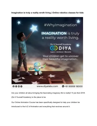 Imagination is truly a reality wroth living _ Online robotics classes for kids