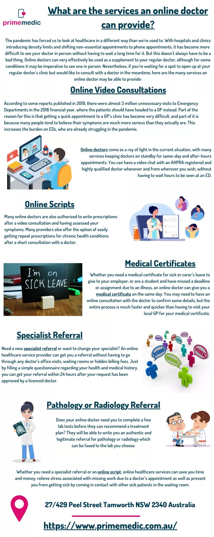 what are the services an online doctor can provide
