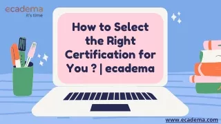 how to select the right certification
