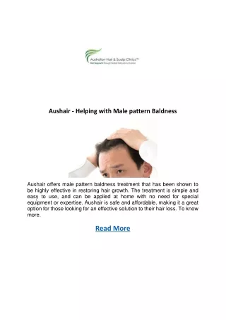 aushair helping with male pattern baldness