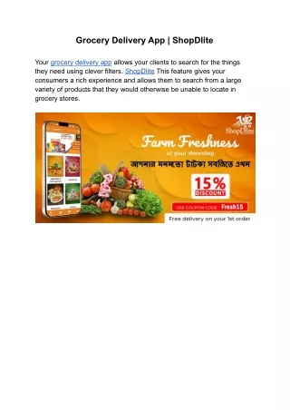 grocery delivery app shopdlite