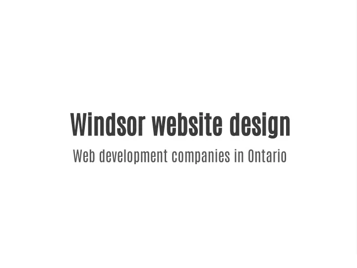 windsor website design web development companies
