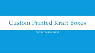 Custom Printed Kraft Boxes