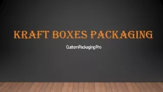 kraft boxes packaging