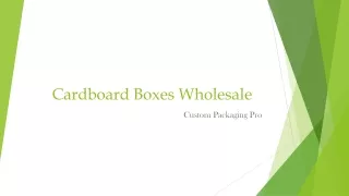 Cardboard Boxes Wholesale