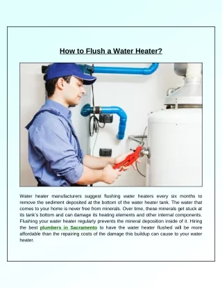 how to flush a water heater