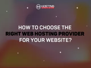 how to choose the right web hosting provider