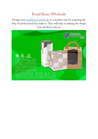 Retail Boxes Wholesale