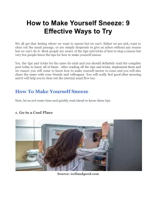 how to make yourself sneeze 9 effective ways