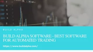 Build alpha Software - Best Software for Automated Trading
