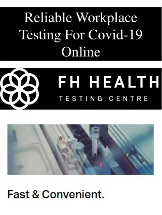 reliable workplace testing for covid 19 online