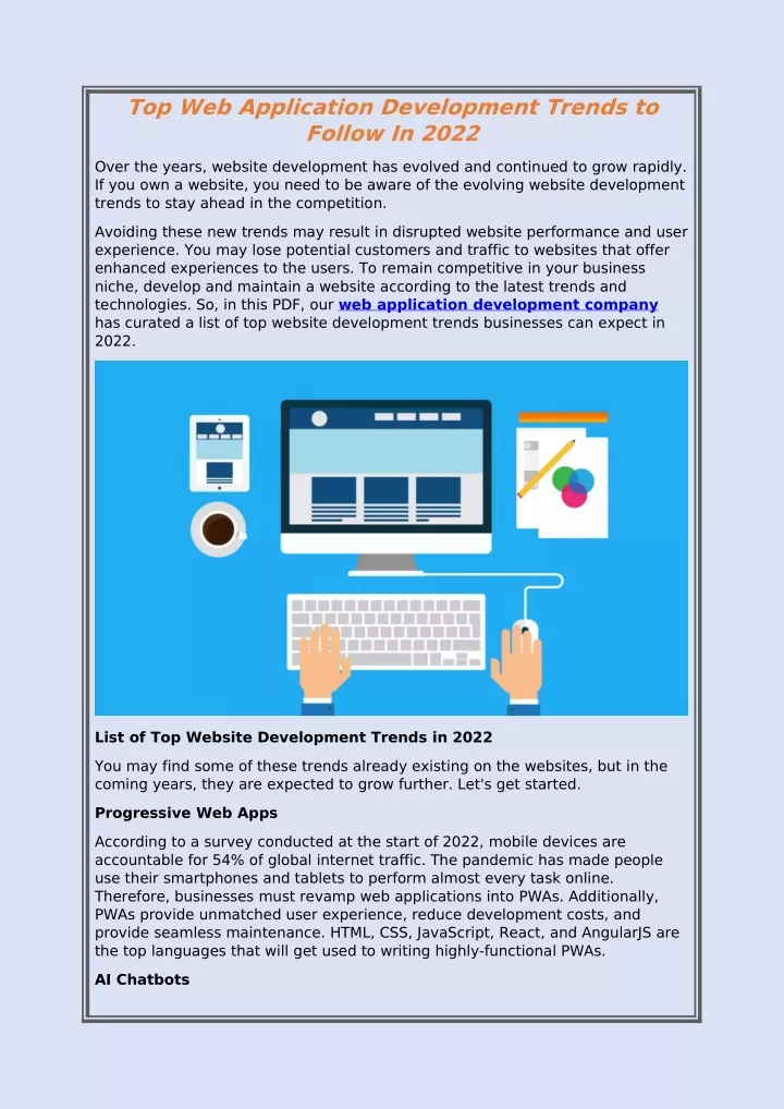 top web application development trends to follow