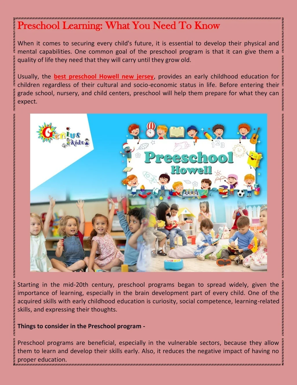 PPT - Preschool Learning What You Need To Know PowerPoint Presentation ...