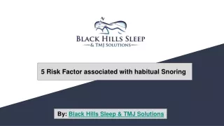 5 Risk Factor associated with habitual Snoring