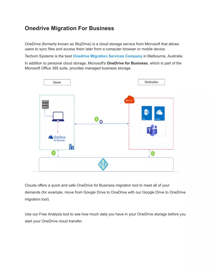 onedrive migration for business