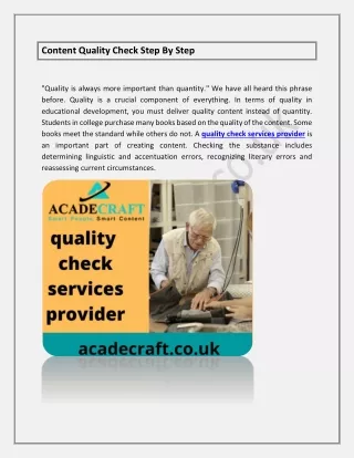 content quality check step by step