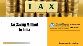 tax saving method in india