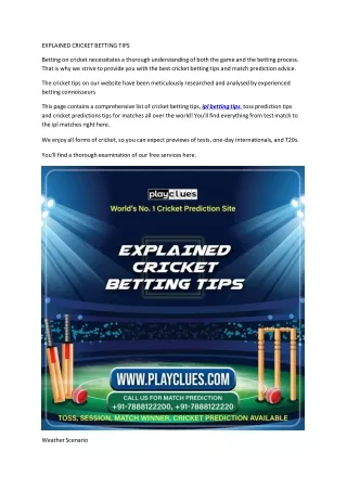 EXPLAINED CRICKET BETTING TIPS- playclues-converted