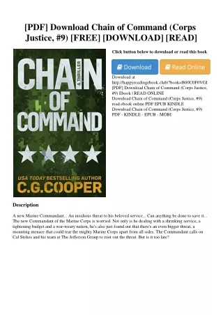 [PDF] Download Chain of Command (Corps Justice  #9) [FREE] [DOWNLOAD] [READ]