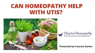 can homeopathy help with utis