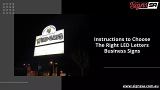 instructions to choose the right led letters
