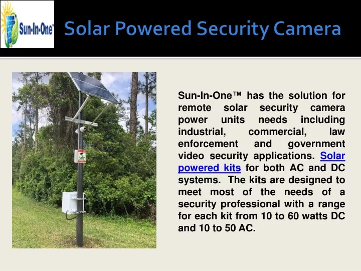 solar powered security camera