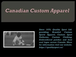 canadian custom apparel