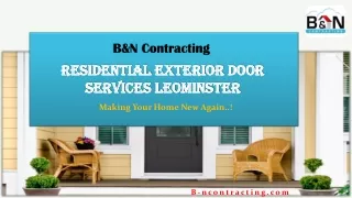 Residential Exterior Door Services Leominster