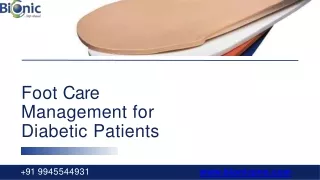 Foot Care Management for Diabetic Patients